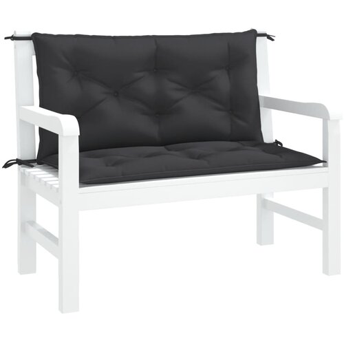  Jastuci za vrtnu klupu 2 kom crno 100x50x7 cm tkanine Oxford Slike