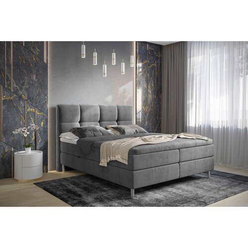 Esposa POSTELJA Z VZMETNICO 140 cm x 200 cm , tekstil barve grafita Slike