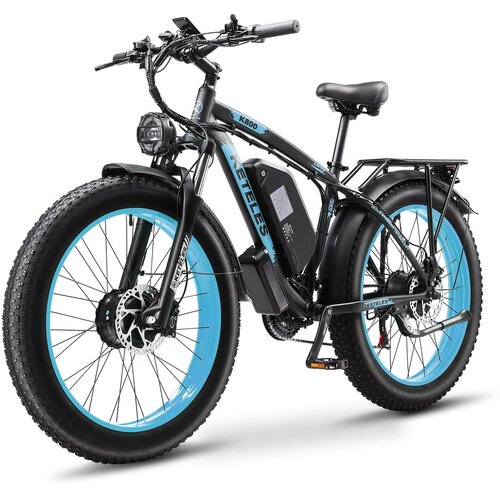 BENFUTO K800 električno kolo, 2 * 1000W dvojni motor, polno vzmetenje. velika izboljšana sprednja vilica, 23ah baterija, 26 * 4.0 maščobne pnevmatike, 21 speeds, barvni zaslon(modra), (21335534) Cene