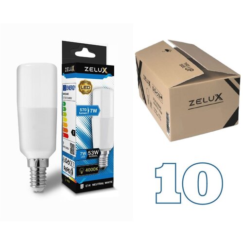 Zelux 10x LED sijalka E14 stick T30 7W 570lm 4000K Cene