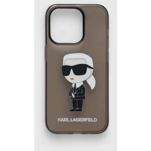 Karl Lagerfeld Originalen ovitek KLHCP14LHNIKTCK za iPhone 14 Pro prozorno črn ovitek - IML NFT Karl Full Body