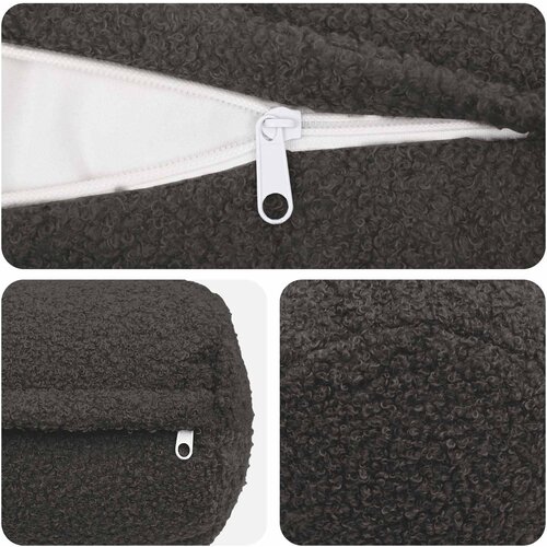  Presvlaka za jastuk 6 pcs HEERLEN Tamnosiva &amp;Oslash; 15 x 40 cm Boucl&amp;eacute; Slike