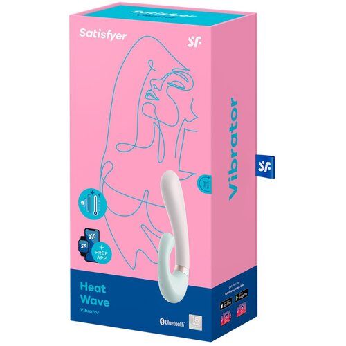 Satisfyer Rabbit vibrator z aplikacijo Heat Wave, bel in mint, (21133496) Slike