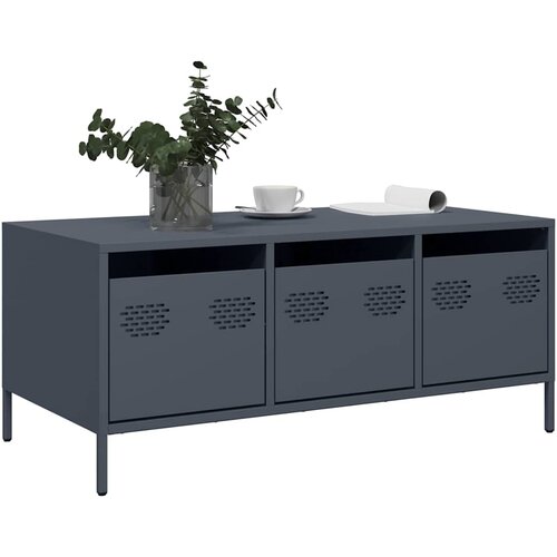  Stolić za kavu antracit 101,5x50x43,5 cm hladno valjanog čelika Slike