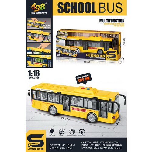YELLOW Bus With Lights and Sound Function Slike