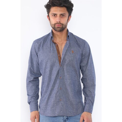 Dewberry G713 MEN&amp;#039;S SHIRT-NAVY BLUE Slike