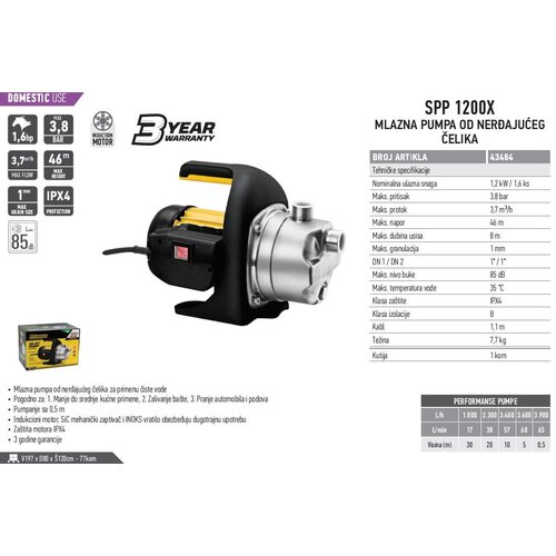 FF_Group FF EA PUMPA ZA VODU SPP 1200X Cene