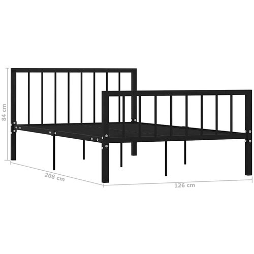  Okvir za krevet crni metalni 120 x 200 cm Slike