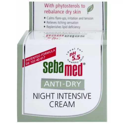 Sebamed anti-dry night intensive nočna vlažilna krema za suho in občutljivo kožo 50 ml za ženske