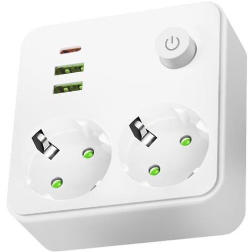  Razdelna utičnica sa prekidačem LINEA 2x230V + 3xUSB A/C SCHUKO bela Cene