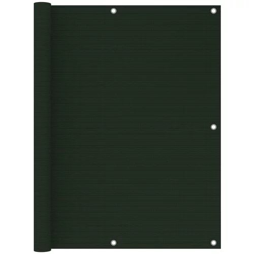 vidaXL Balkonsko platno temno zeleno 120x300 cm HDPE, (20764732)