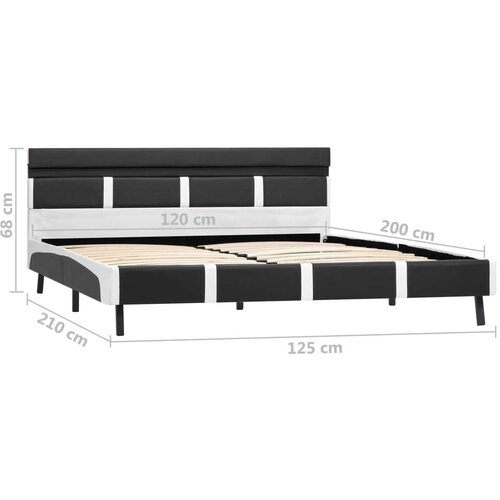  Okvir za krevet od umjetne kože s LED svjetlom sivi 120x200 cm Slike