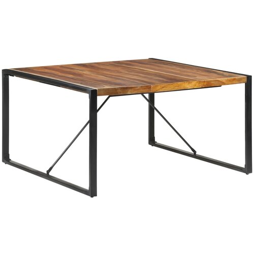 VidaXL blagovaonski stol 140 x 140 x 75 cm od masivnog drva i &amp;scaron;i&amp;scaron;ama Slike