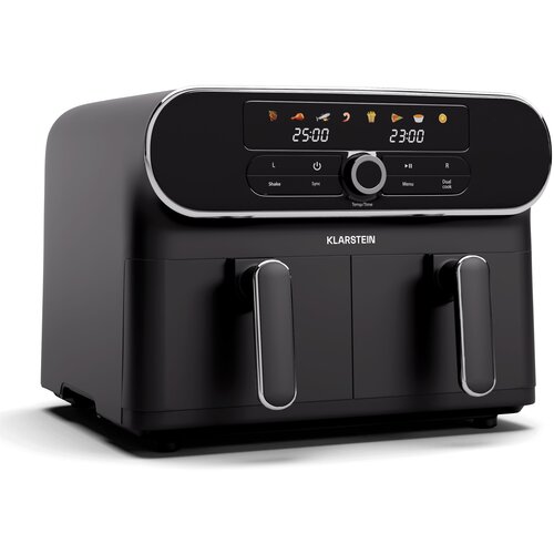 Klarstein AuraAir Color Touch friteza na vrući zrak | 2 komore | 11 l | 1700 W | 80 - 200 °C | 8 programa Cijene
