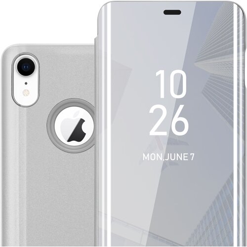 Cadorabo Ohišje, združljiv z Apple v Agate Silver - Clear View Zrcalo Zaščitni pokrov s funkcijo stojala 360 stopinj zaščita, (20570022) Cene