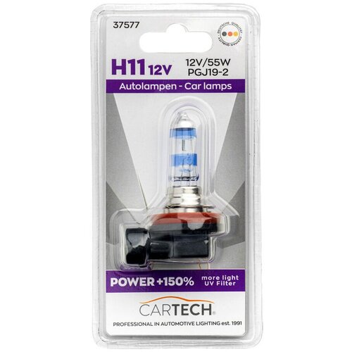 CARTECH Sijalica H11, 12 V, 55 W, PGJ19-2, +150% svetla Slike