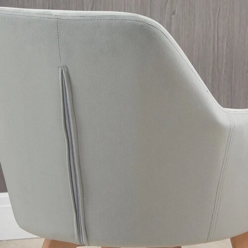  Set od 2 stolice blagovaonske stolice bar&amp;scaron;unasti izgled drvene noge 54 cm x 57 cm x 80 cm siva + prirodna boja Slike