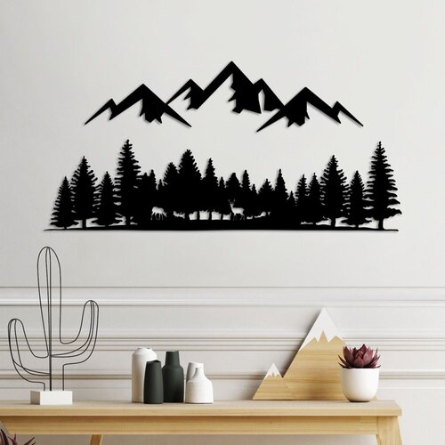 Wallity Zidna dekoracija Nature And Mountain-5, Crna Slike