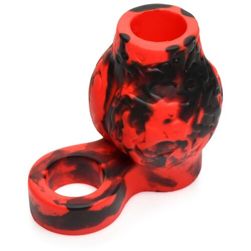 XR Brands Hell Hound Ballstretcher - Red Cene