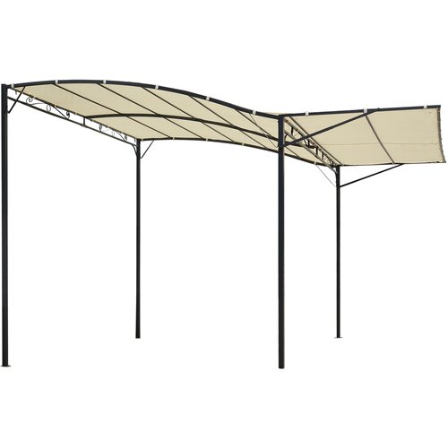 Outsunny Vrtni senčnik Pergola s prevleko iz jeklene tkanine Bež, (20754237) Slike