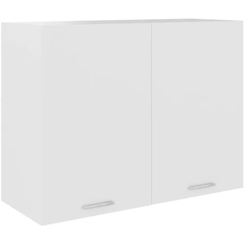  Viseča omarica bela 80x31x60 cm iverna plošča