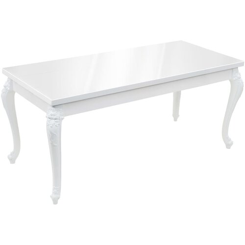 Maison Chic Jedilna miza - Kuhinjska miza - Jedilni stol 179x89x81 cm visok sijaj bele barve, (21715016) Slike