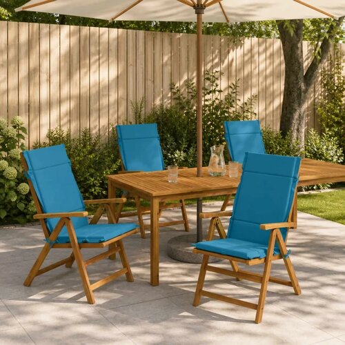  Jastučići za stolice s visokim naslonom - 4 komada GEMERT 4 pcs - Svijetlo plava (polister) 120 x 50 x 3 cm 4 Cijene