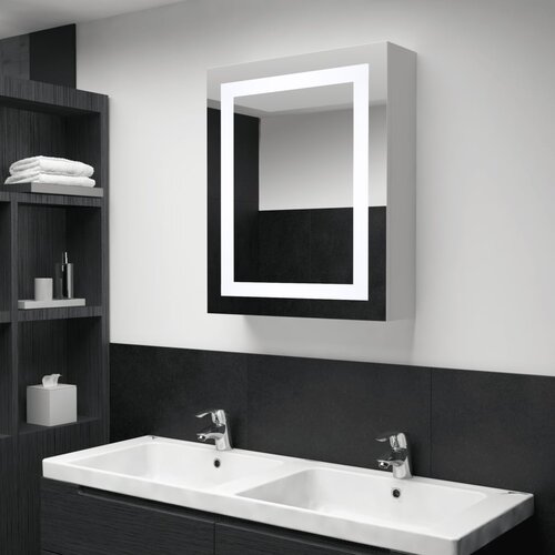 VidaXL LED kopalni&amp;scaron;ka omarica z ogledalom 50x13x70 cm Slike