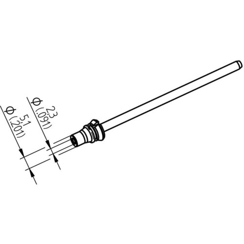 Ersa 0742ED2351H/SB odspajkalna konica koničast Dolžina konice 79.25 mm Vsebina\, količina\, vsebina količinskih enot na prodajno enoto 1 kos, (20428818) Cene