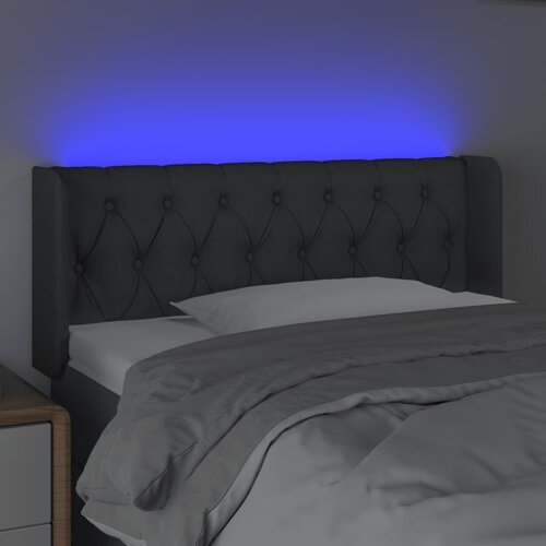  LED uzglavlje tamnosivo 103x16x78/88 cm od tkanine Slike