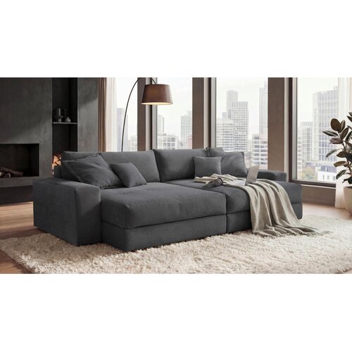 Livetastic VELIKA ZOFA, antracit tekstil Slike