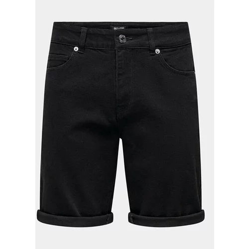 Only & Sons Jeans kratke hlače Ply 22029041 Črna Regular Fit