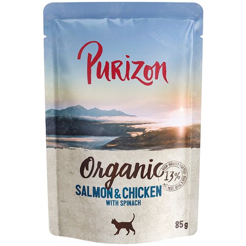 Purizon Ekonomično pakiranje Organic 12 x 85 g - Losos i piletina sa špinatom Cijene