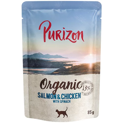 Purizon Ekonomično pakiranje Organic 12 x 85 g - Losos i piletina sa špinatom