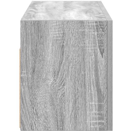  Kupaonski zidni ormarić sivi Sonoma 60x25x30 cm izrađeno drvo Slike
