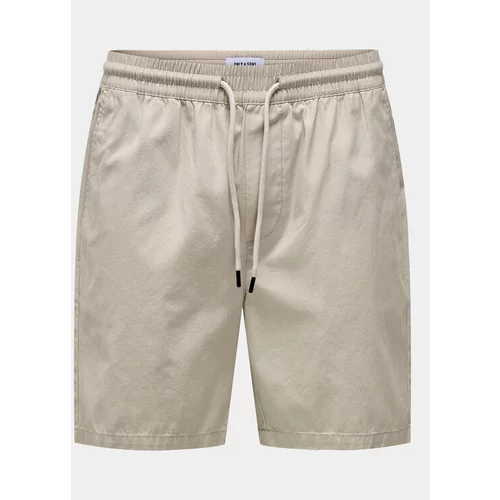 Only & Sons Kratke hlače iz tkanine Tel 22027949 Bež Regular Fit