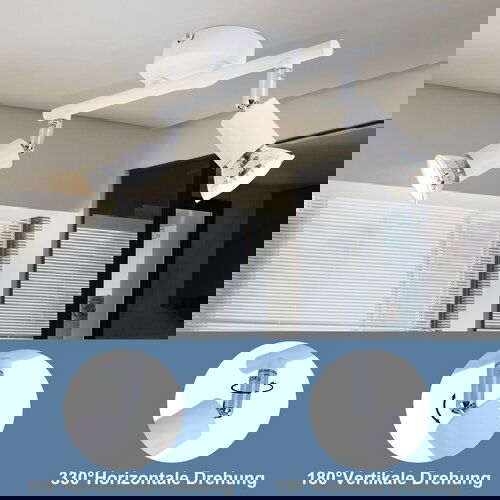 Nettlife LED stropna svetilka 2 GU10 reflektorja - Stropni reflektor Moderna notranja stropna svetilka bela za dnevno sobo, (22116769) Cene