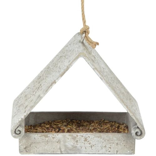 Esschert Design Kućica za hranjenje ptica (20,9 x 19,1 x 12,3 cm, Siva) Cijene