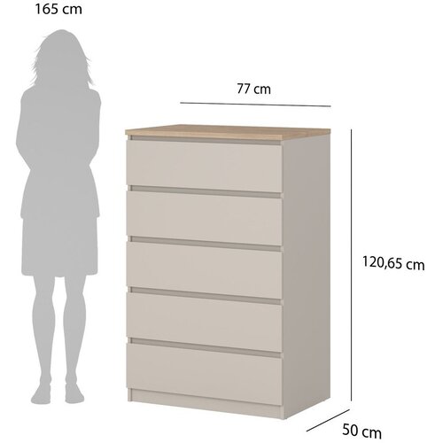 Tvilum Krem komoda 77x121x50 cm Naia &amp;ndash; Slike