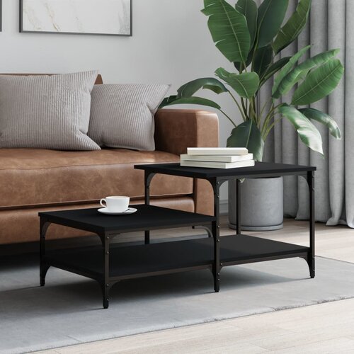 vidaXL Stolić za kavu crni 100x50 5x45 cm konstruirano drvo Cijene