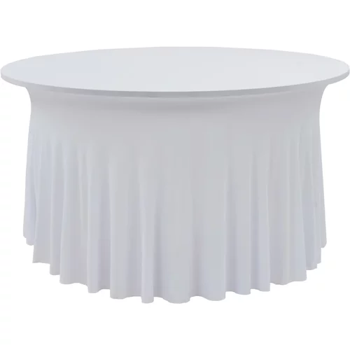  Rastezljive navlake za stol 2 kom duge 180 x 74 cm bijele