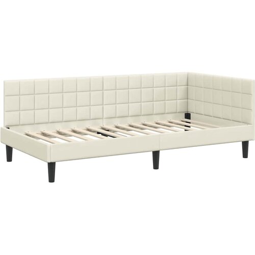  Kutni krevetni okvir s madracem 2 kom. Krema 90 x 200 cm Bar&amp;scaron;un Slike