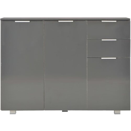  Komoda visoki sjaj siva 107x35x80,5 cm Slike