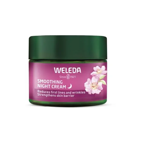 Weleda Wild Rose & White Tea Smoothing Night Cream noćna krema za lice za sve vrste kože 40 ml za ženske