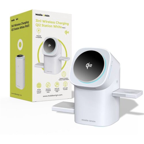 MOBILE ORIGIN 3in1 Wireless Qi2 Charging Station PW11 white Cijene