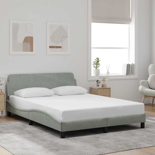  Okvir za krevet Dover svjetlosivi 120 x 200 cm baršunasti Cene