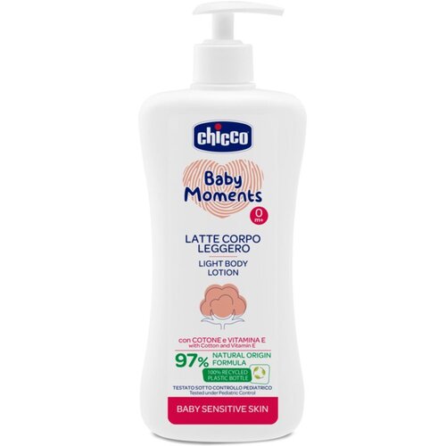 Chicco Baby Moments Sensitive nežno mleko za telo 500 ml Slike