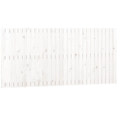  Zidno uzglavlje bijelo 185x3x90 cm od masivne borovine Slike