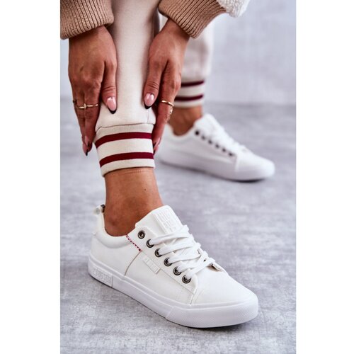 Big Star Women's Low Material Sneakers KK274003 White Slike