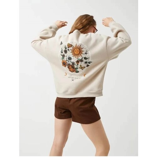 Koton Sweatshirt - Beige - Oversize Slike